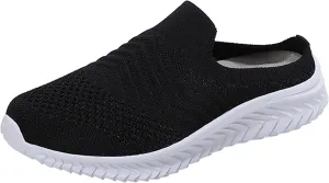 Women's Backless Walking Sneakers Summer Slip-on Tennis Shoes Men Slip On Men Shoes Casual Wedge Sneakers Waterproof Tennis Shoe Cross Trainer Shoe