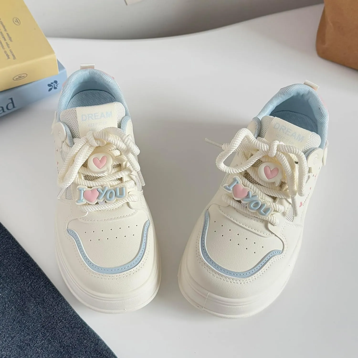 Women's Breathable Mesh Sneakers Y2K Lightweight Spring Summer Casual Shoes for Walking& College
