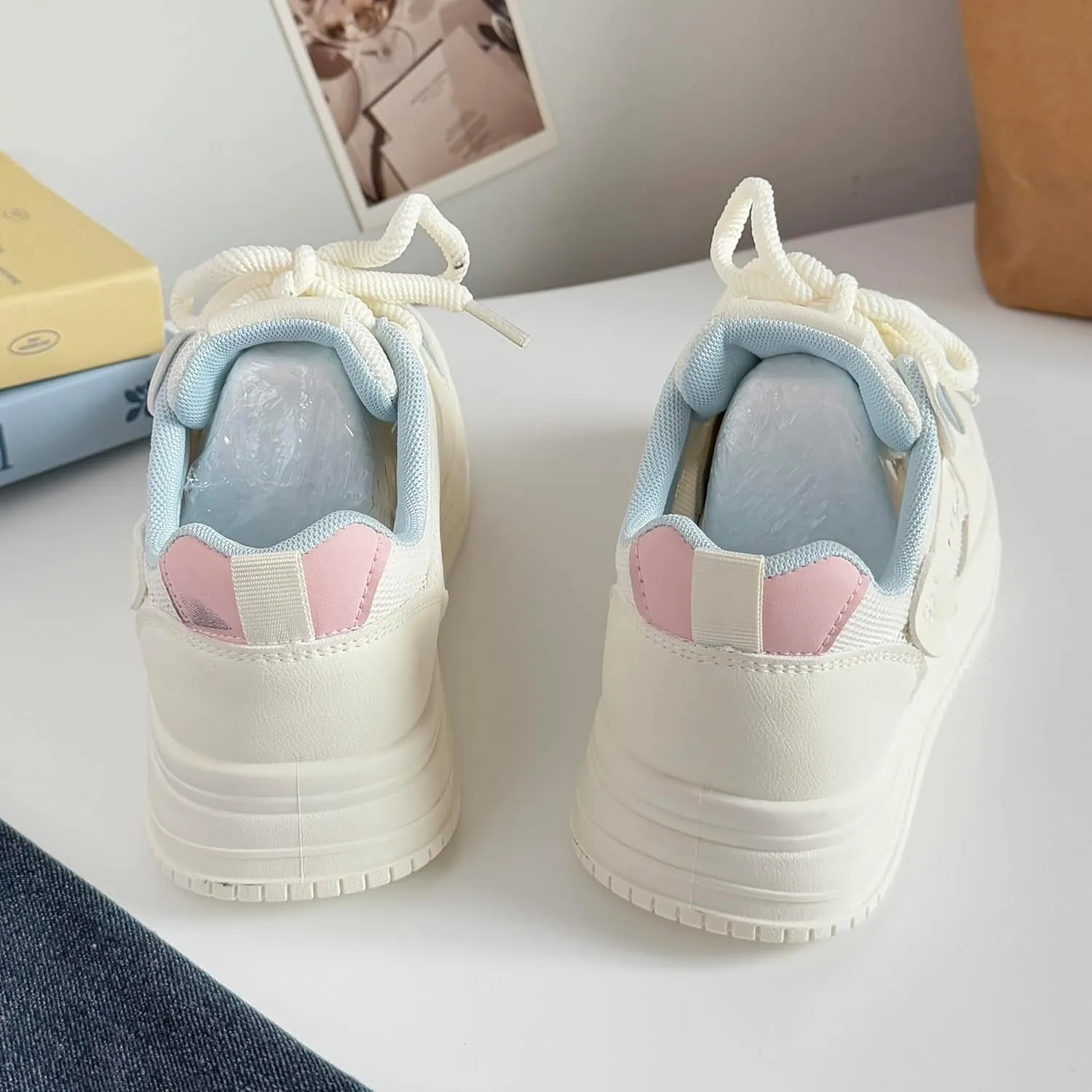 Women's Breathable Mesh Sneakers Y2K Lightweight Spring Summer Casual Shoes for Walking& College