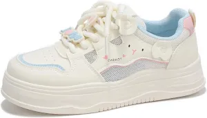 Women's Breathable Mesh Sneakers Y2K Lightweight Spring Summer Casual Shoes for Walking& College