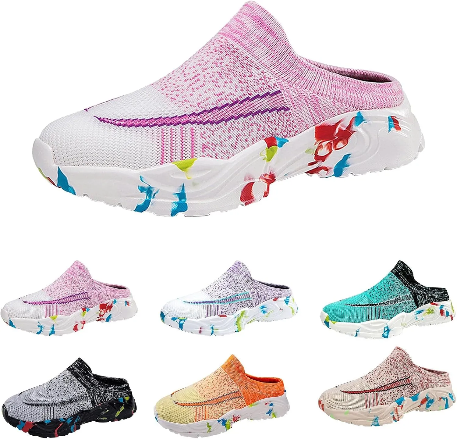 Womens Breathable Mesh Walking Mules Sneakers Running Shoes for Women Winter Casual Dress Shoes High Top Sneakers Black Tennis Shoe Casual Loafers