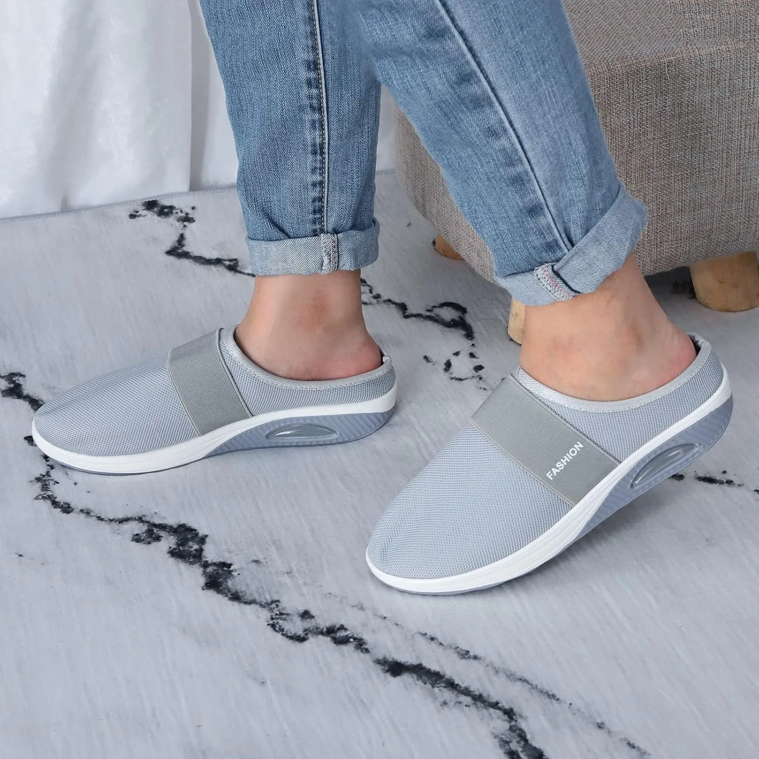 Womens Breathable Mesh Walking Mules Sneakers Tennis Shoes Womens Wide Width Men's Casual Dress Shoes Wedge Sneakers Steel Toe Tennis Shoe Trainers Shoe