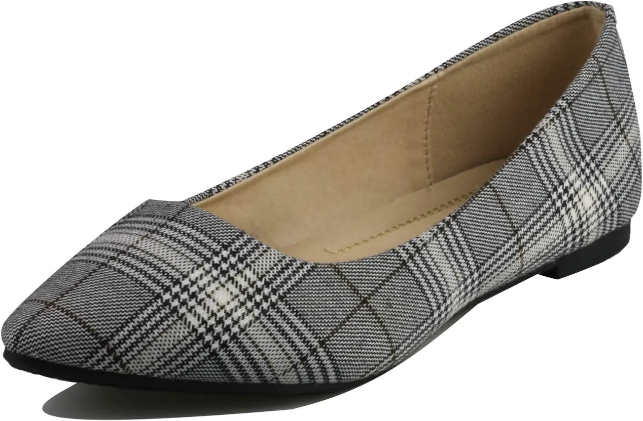 Women's Casual Ballet Flats Pointed Toe Comfort Classic Slip Ons Shoes
