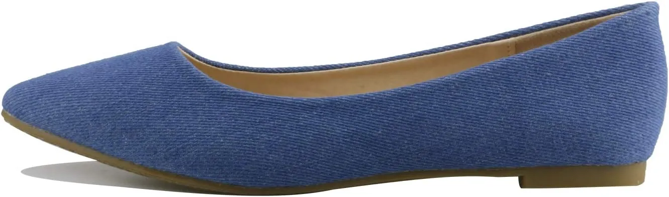 Women's Casual Ballet Flats Pointed Toe Comfort Classic Slip Ons Shoes