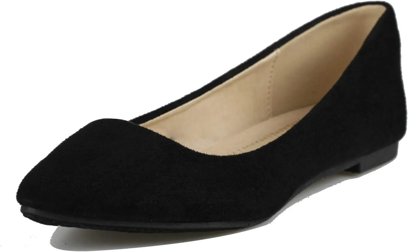 Women's Casual Ballet Flats Pointed Toe Comfort Classic Slip Ons Shoes