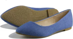Women's Casual Ballet Flats Pointed Toe Comfort Classic Slip Ons Shoes