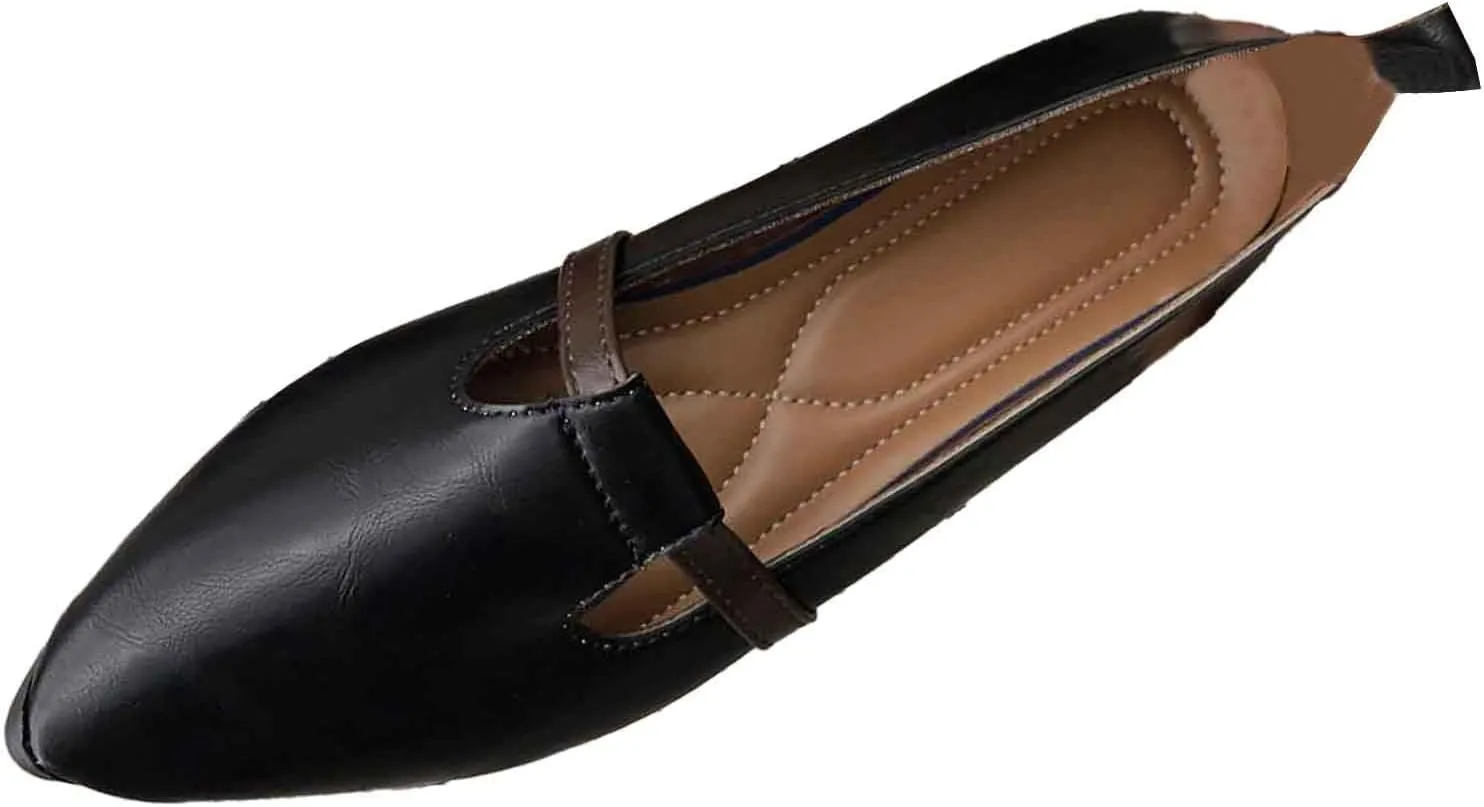 Women's Casual Slip On Shoes Comfortable Lightweight Breathable Flat Sandals for Daily Wear with Square Toe
