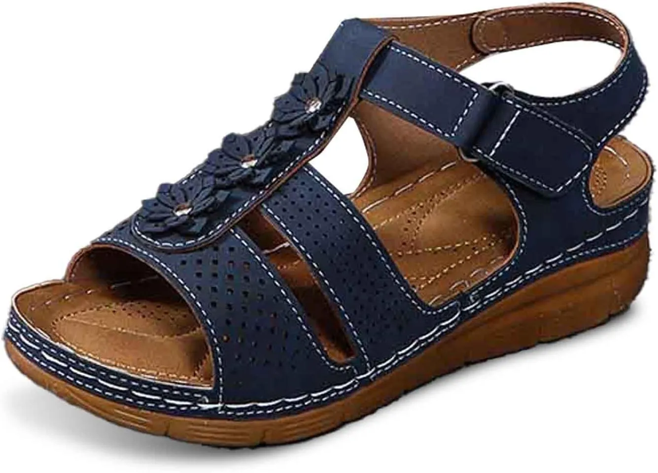 Women's Comfortable Wedge Sandals Breathable Slip On Platform Sandals for Summer Spring Fall Casual Walking Outdoor