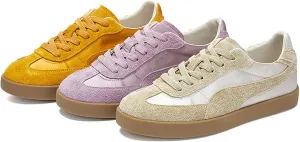 Women's Fashion Platform Trainers Casual Lace-Up Flats Spring Sneakers - Breathable White Sneakers for Spring Season