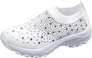 Women's Fashion Sport Breathable Mesh Platform Sneakers Slip On Tennis Shoes Women Size 11 Workout Shoes for Women Gym Arch Support Women's Sneakers Size 8 Slip On Fall Shoes for Women 2023 Slip Ons