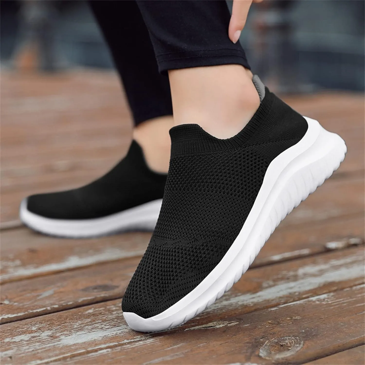 Women's Lightweight Slip On Walking Running Shoes Slip On Shoes Women Sports Casual Shoes for Fall Women's Fashion Sneakers Platform Tennis Shoe Trainers Shoe