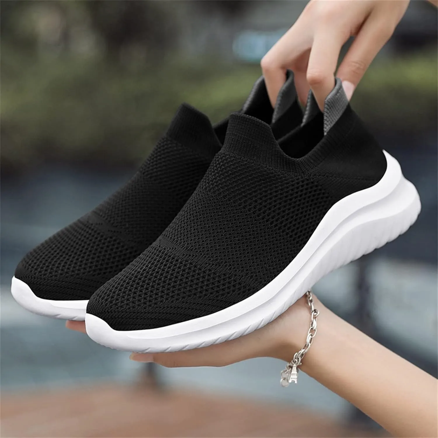 Women's Lightweight Slip On Walking Running Shoes Slip On Shoes Women Sports Casual Shoes for Fall Women's Fashion Sneakers Platform Tennis Shoe Trainers Shoe