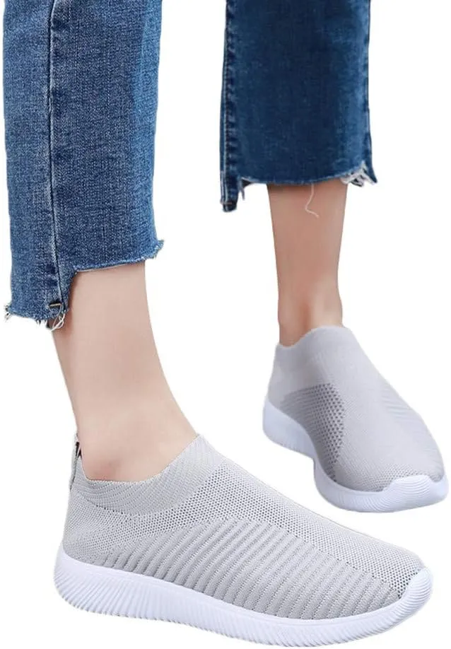 Womens Non Slip Work Shoes Slip On Water Resistant Walking Shoes Women Wide Width Men's Casual Dress Shoes Fashion Sneakers Brown Tennis Shoe Loafers Casual Slip On