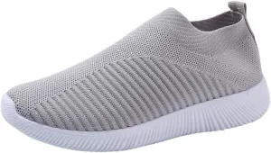 Womens Non Slip Work Shoes Slip On Water Resistant Walking Shoes Women Wide Width Men's Casual Dress Shoes Fashion Sneakers Brown Tennis Shoe Loafers Casual Slip On
