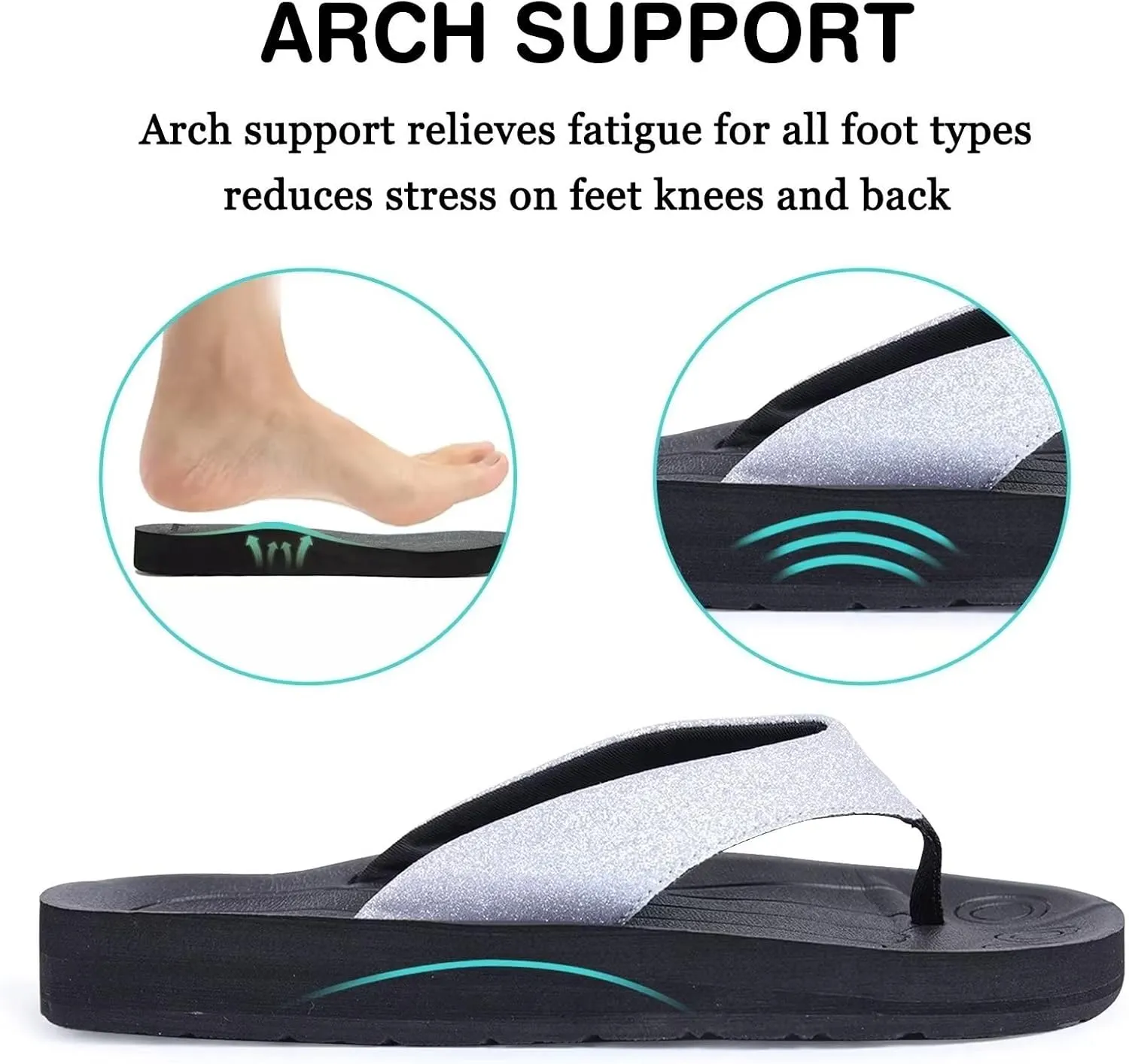 Women's Original Sandals Sport Sandals with Yoga Mat Insole Hiking Sandals Light-Weight Shoes