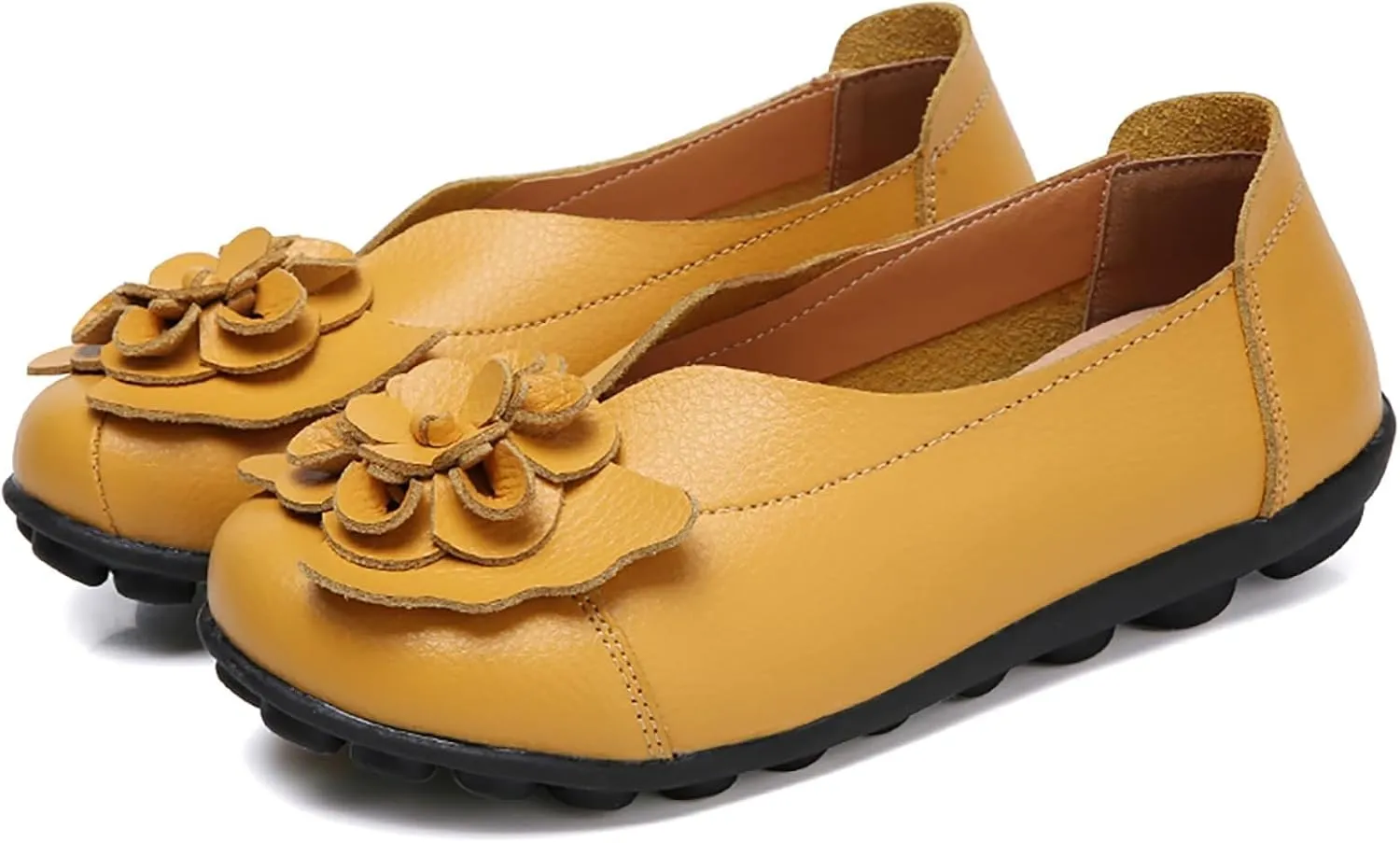 Womens Orthopedic Loafers Summer Comfortable Closed Toe Low Heel Flat Wide Width Flats Breathable Casual Outdoor Shoes Work Dressy Shoe Shopping Standing Shoes