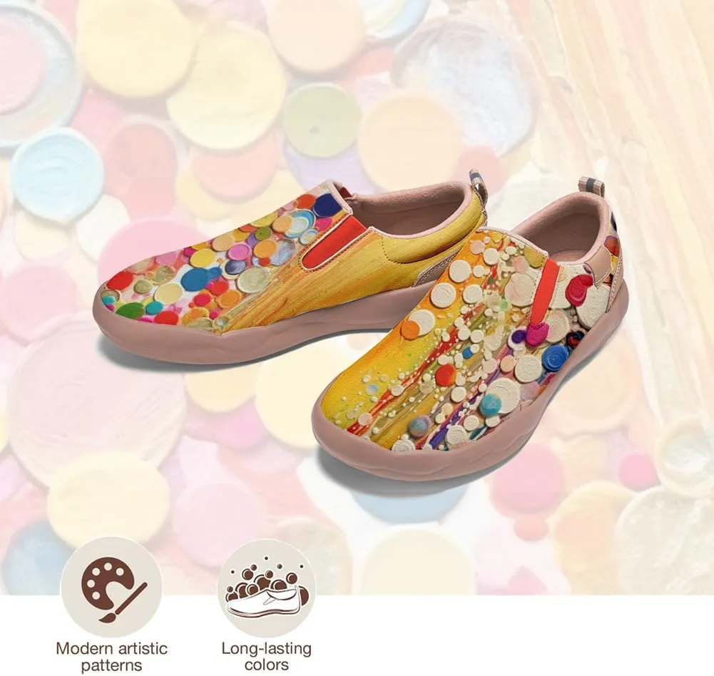 Women's Painted Travel Shoes Slip Ons Comfortable Lightweight Walking Loafers