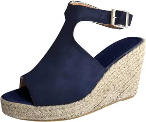 Women's Platform Heels Espadrille Heeled Wedges Orthopedic Sandals Beach Heels Sandal Strappy Slip on Sandals