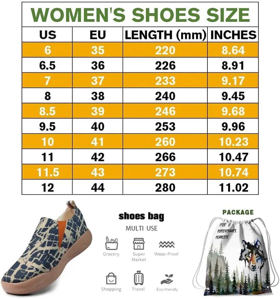 Women's Retro Art Shoes Slip-Ons Loafers Lightweight Comfortable Casual Travel Footwear