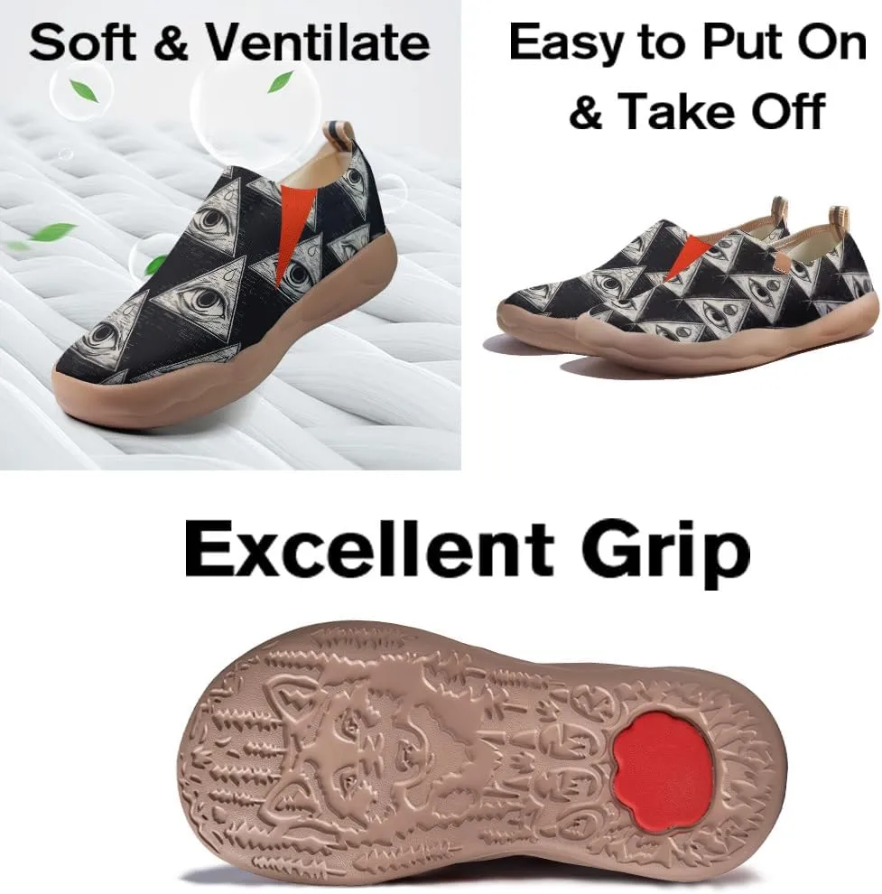Women's Retro Art Shoes Slip-Ons Loafers Lightweight Comfortable Casual Travel Footwear