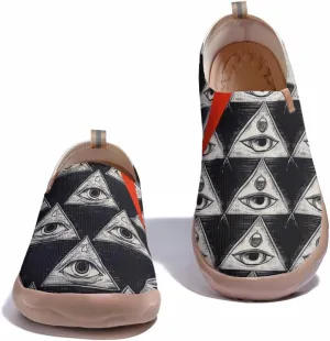Women's Retro Art Shoes Slip-Ons Loafers Lightweight Comfortable Casual Travel Footwear
