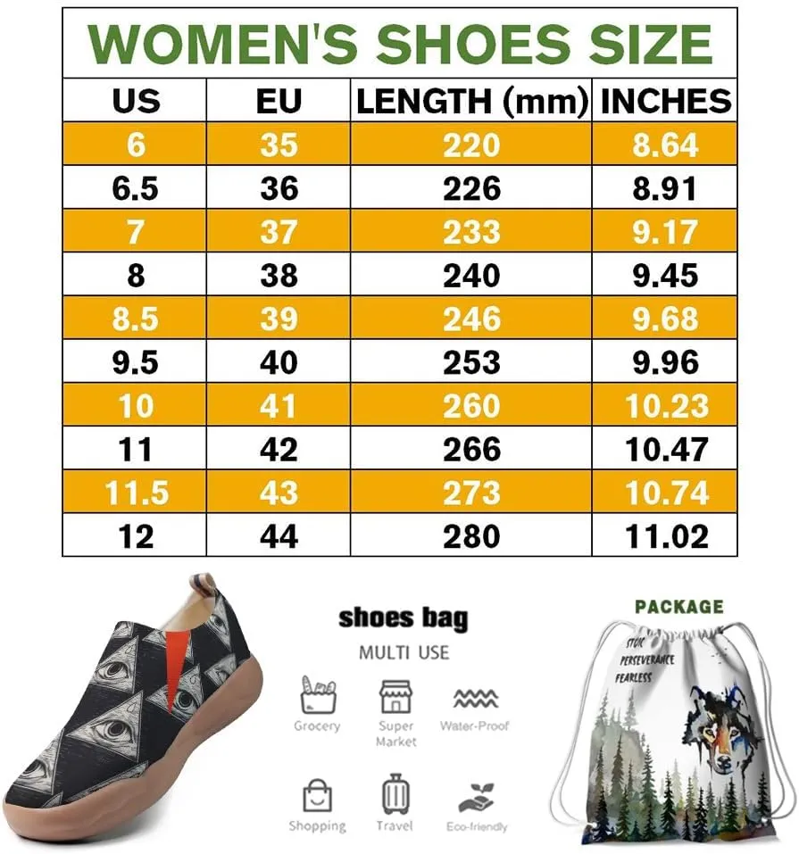 Women's Retro Art Shoes Slip-Ons Loafers Lightweight Comfortable Casual Travel Footwear