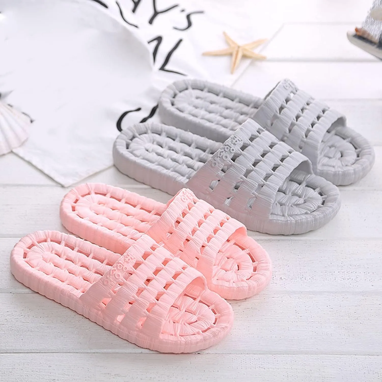 Womens Slides with Drainage Hole Water Shoe Non Slip Slides Sandals Women's Summer Beach Slides Sandals
