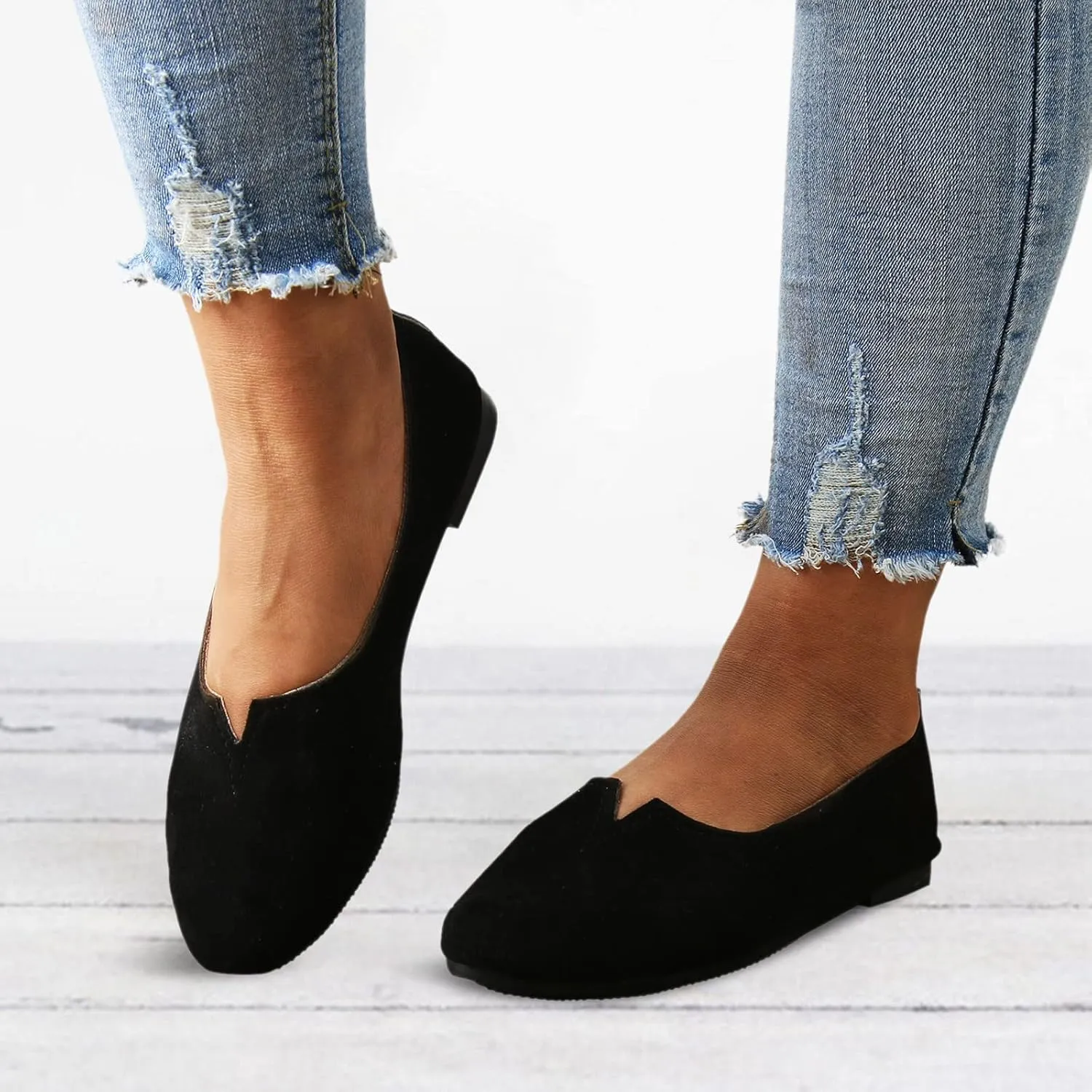 Women's Slip-On Casual Shoes Loafer Comfortable Dressy Casual Work Flats Women's Loafers Fashion Comfortable Flats