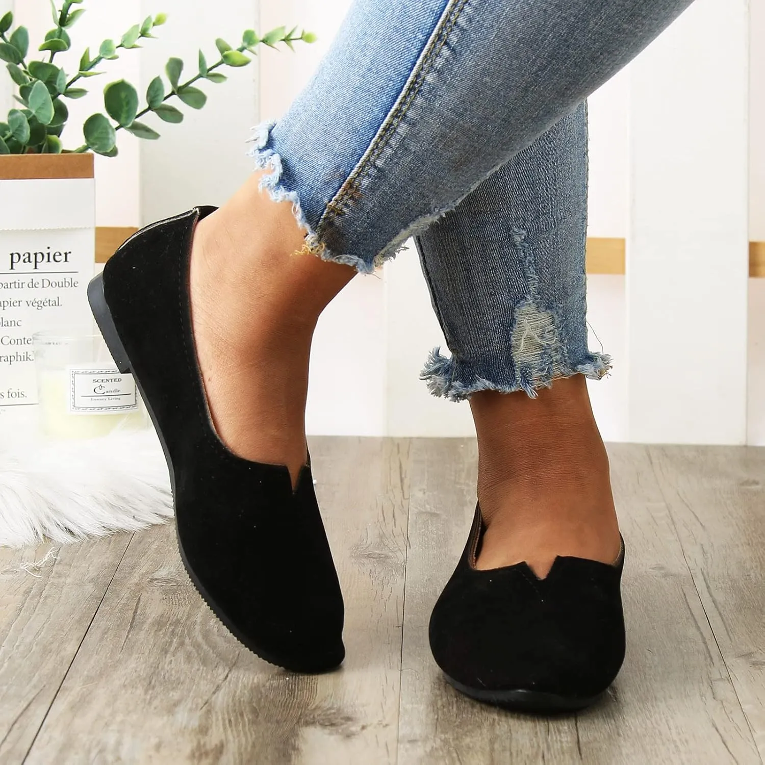Women's Slip-On Casual Shoes Loafer Comfortable Dressy Casual Work Flats Women's Loafers Fashion Comfortable Flats