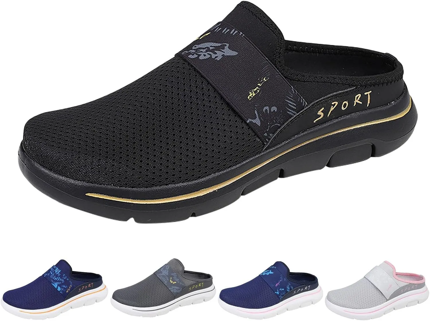 Women's Slip-on Mule Sneakers Lightweight Tennis Shoes Womens Food Service Ladies Casual Shoes Fashion Sneakers White Tennis Shoe Trainers Shoe