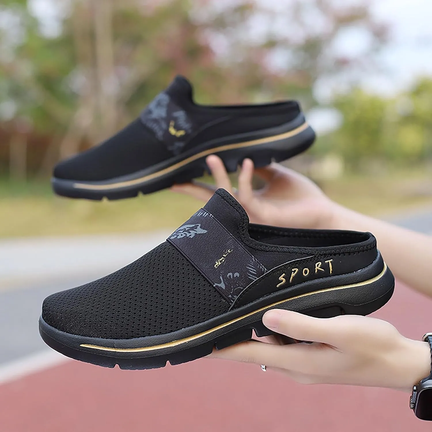 Women's Slip-on Mule Sneakers Lightweight Tennis Shoes Womens Food Service Ladies Casual Shoes Fashion Sneakers White Tennis Shoe Trainers Shoe