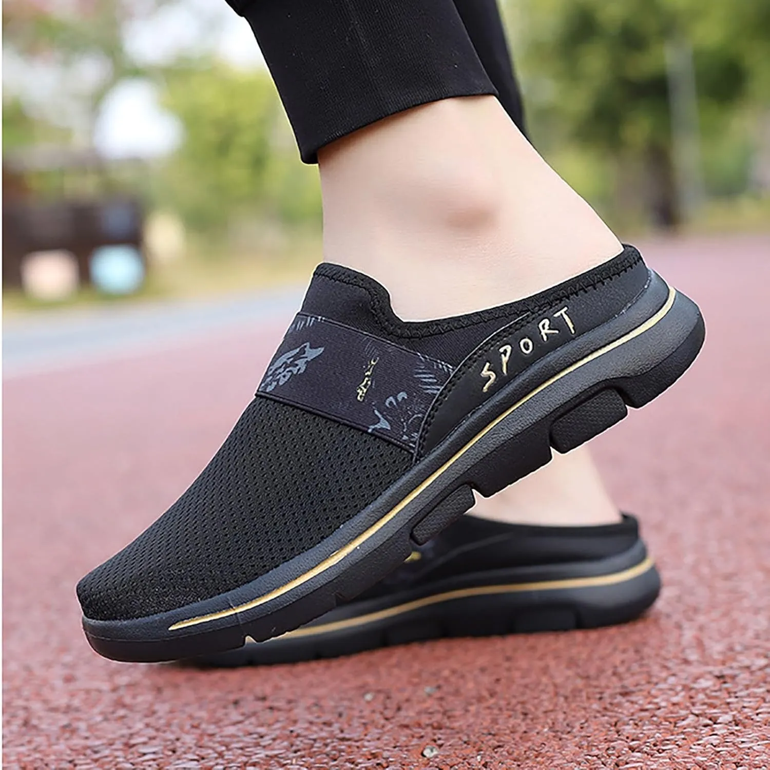 Women's Slip-on Mule Sneakers Lightweight Tennis Shoes Womens Food Service Ladies Casual Shoes Fashion Sneakers White Tennis Shoe Trainers Shoe
