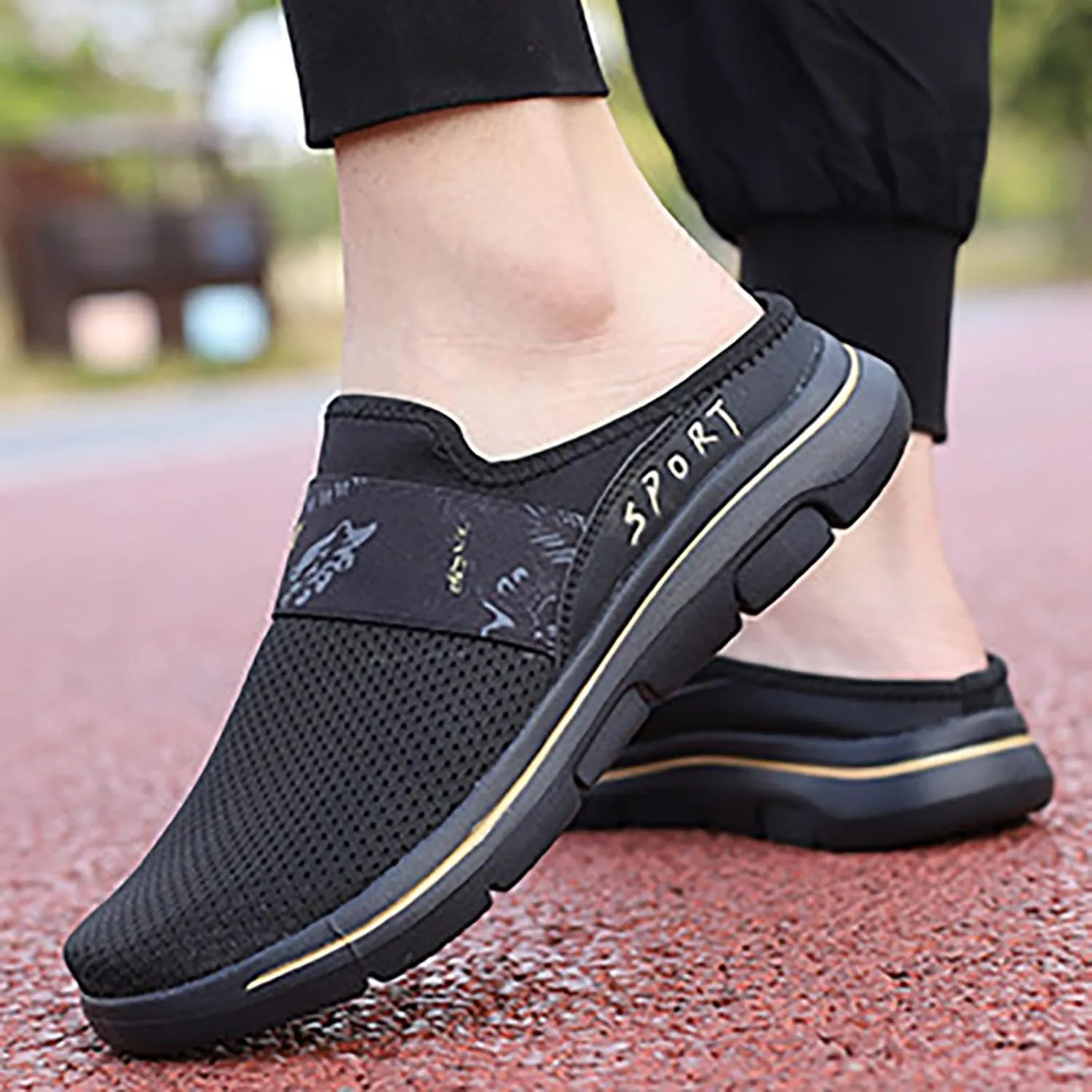 Women's Slip-on Mule Sneakers Lightweight Tennis Shoes Womens Food Service Ladies Casual Shoes Fashion Sneakers White Tennis Shoe Trainers Shoe