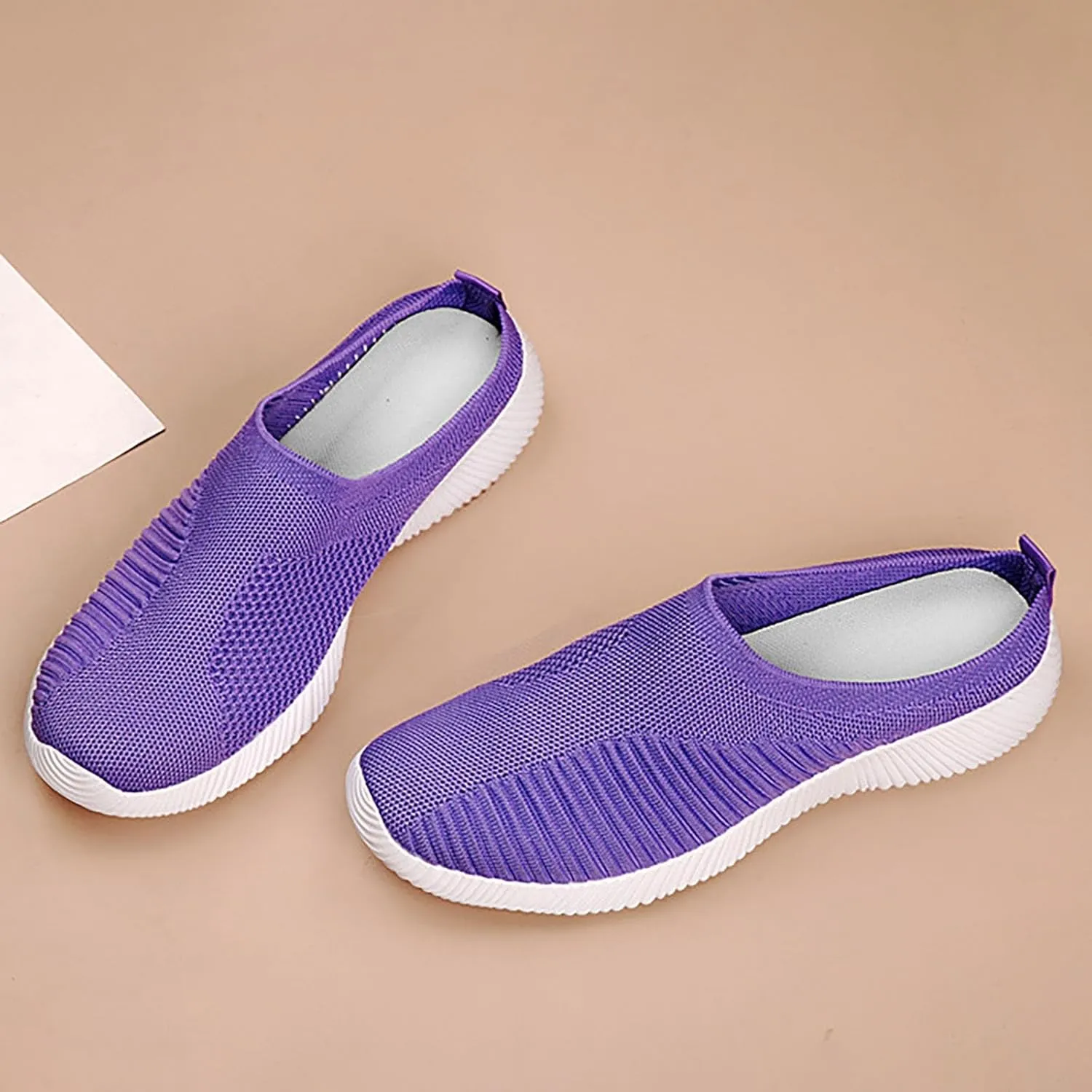 Women's Slip-On Orthopedic Arch Support Backless Non Slip Work Shoes Women Comfortable Men Shoes Casual Men Shoes Sneakers Brown Tennis Shoe Cross Trainer Shoe