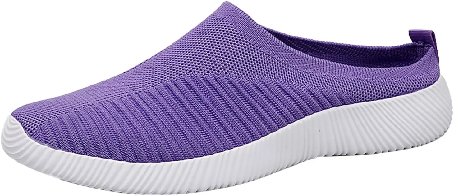 Women's Slip-On Orthopedic Arch Support Backless Non Slip Work Shoes Women Comfortable Men Shoes Casual Men Shoes Sneakers Brown Tennis Shoe Cross Trainer Shoe