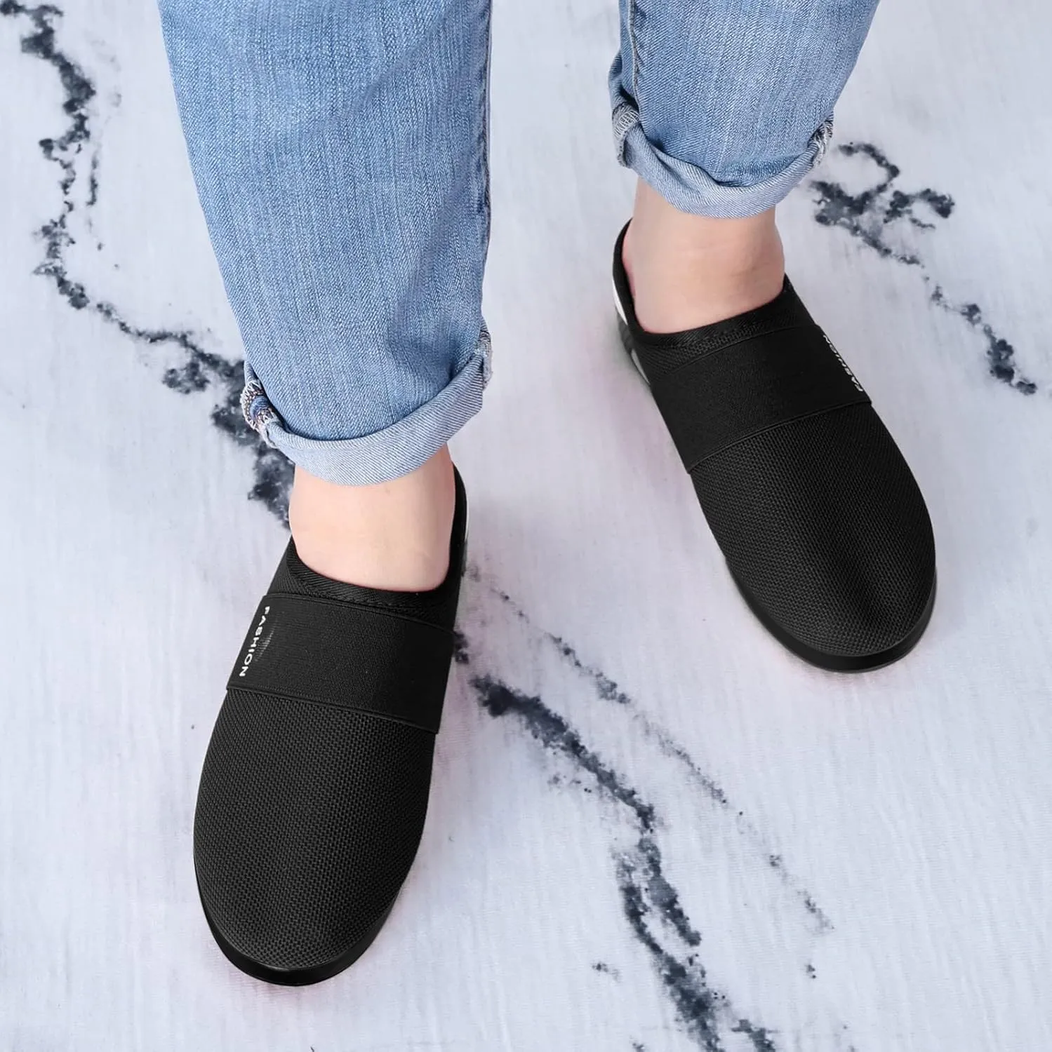 Women's Slip-On Orthopedic Arch Support Backless Tennis Shoes Men Lether Casual Tennis Shoes Casual Sneakers Steel Toe Tennis Shoe White Loafers
