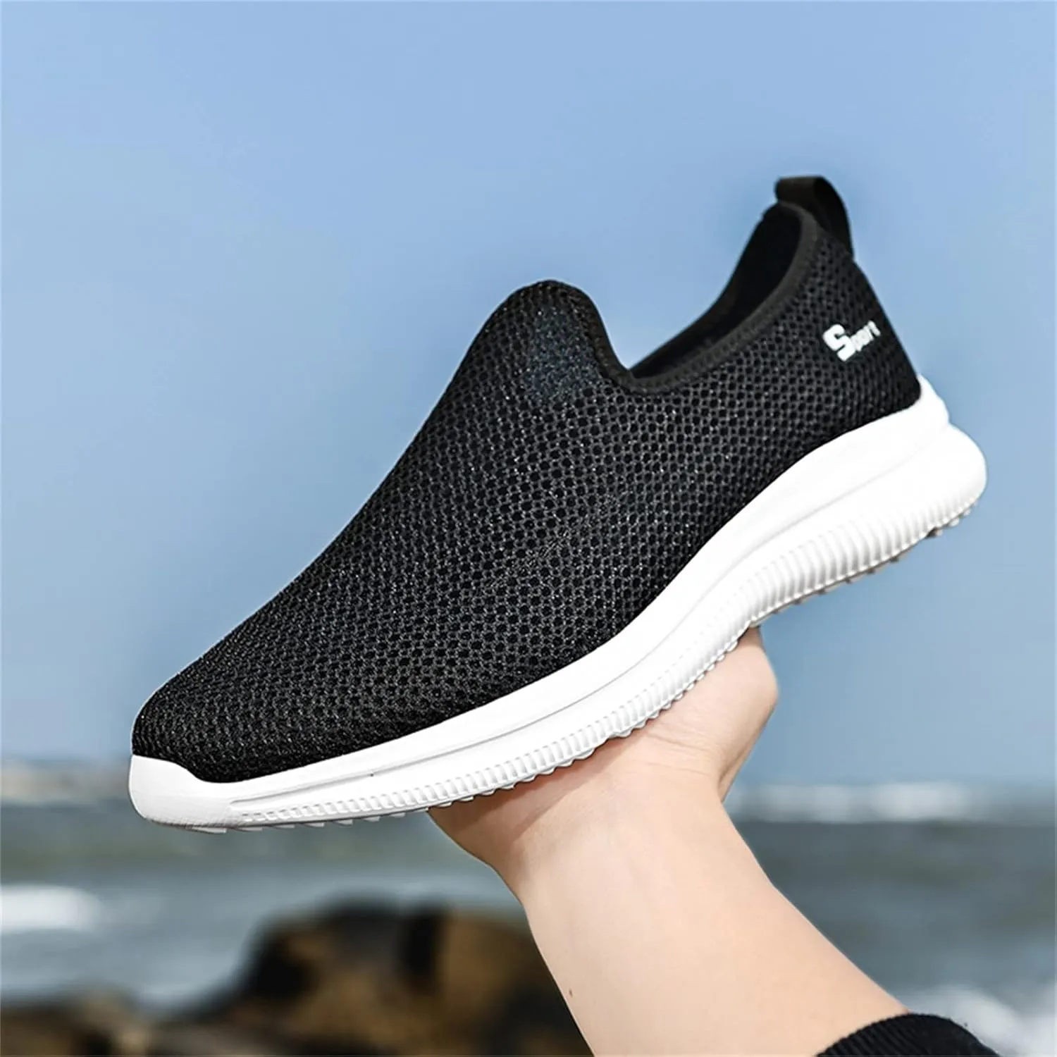 Women's Slip on Shoes Canvas Sneakers Loafers Non Slip Running Shoes for Men Wide Feet Casual Slip On Shoes Brown Sneakers Steel Toe Tennis Shoe Cross Trainer Shoe