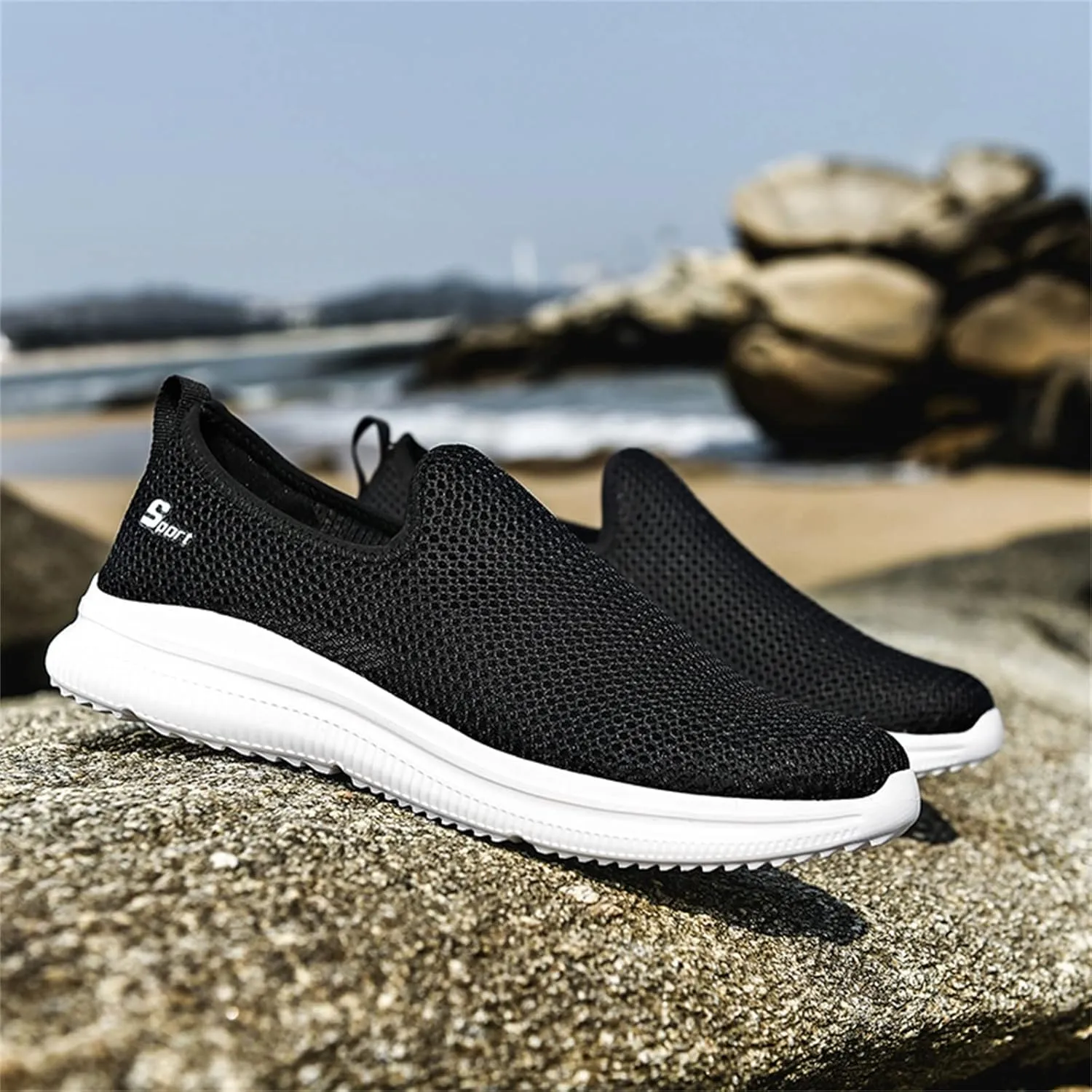 Women's Slip on Shoes Canvas Sneakers Loafers Non Slip Running Shoes for Men Wide Feet Casual Slip On Shoes Brown Sneakers Steel Toe Tennis Shoe Cross Trainer Shoe