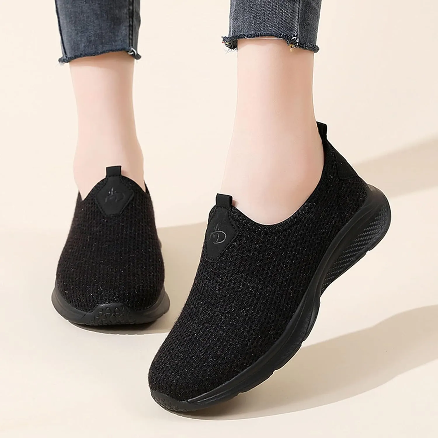 Women’s Slip-On Shoes Casual Lace-Free Walking Loafers Tennis Shoes Men Arch Support Women's Shoes Casual Men's Fashion Sneakers Tennis Shoe Casual Loafers