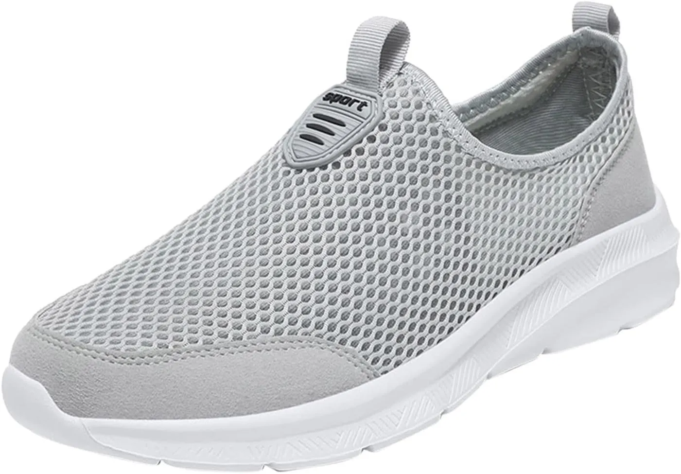 Womens Slip On Walking Shoes Lightweight Breathable Non Slip Mens Running Shoes Mesh Men Shoes Casual Wedge Sneakers Black Tennis Shoe Cross Trainer Shoe