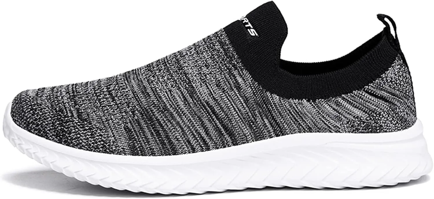 Womens Slip On Walking Shoes Non Slip Running Shoes Running Shoes for Women Arch Support Ladies Shoes Casual White Sneakers Brown Tennis Shoe Cross Trainer Shoe