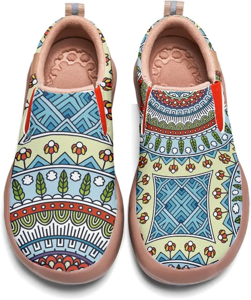 Women's Slip-Ons Floral Painted Loafers Comfortable Walking Travel Shoes