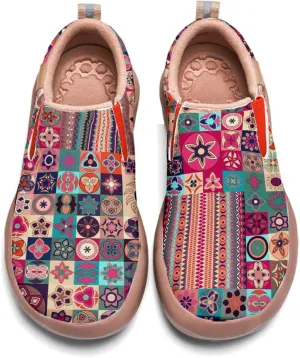 Women's Slip-Ons Floral Painted Loafers Comfortable Walking Travel Shoes