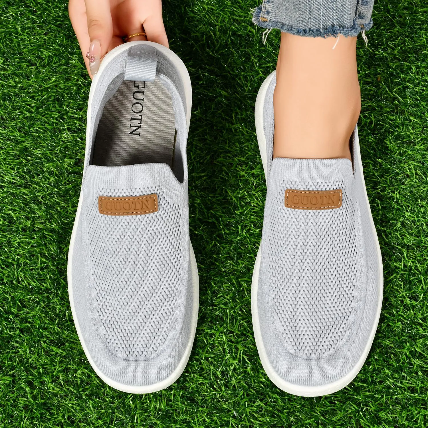 Women's Slip Ons Lightweight Comfortable Loafers for Women Casual Deck Shoes Breathable Outdoor Walking Shoes