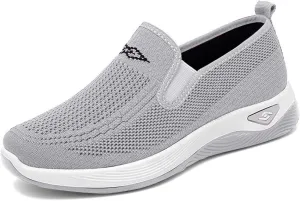 Women's Walking Shoes Slip On Comfort Orthopedic Breathable Go Walking Mesh Athletic Running Sneakers Shoes
