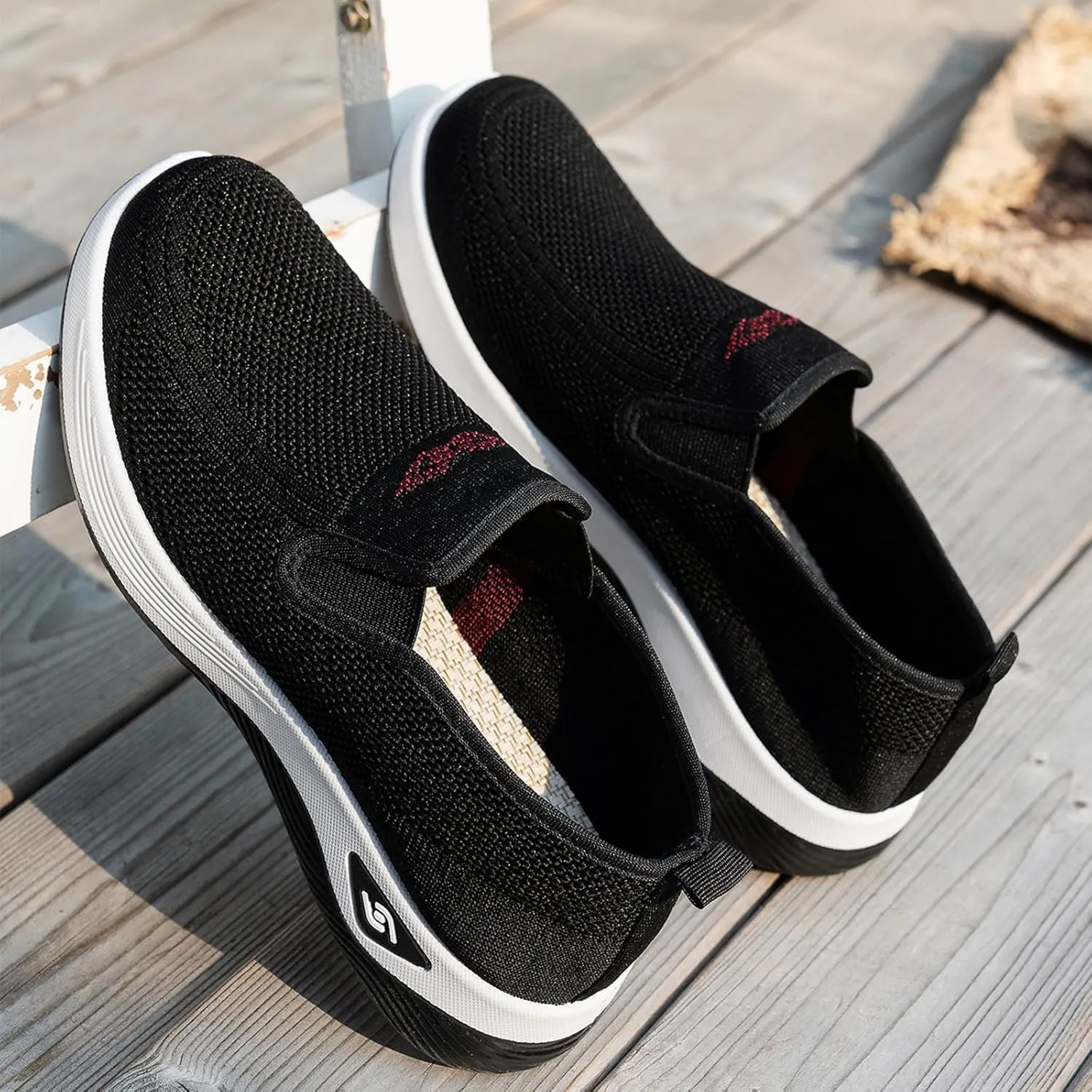 Women's Walking Shoes Slip On Comfort Orthopedic Breathable Go Walking Mesh Athletic Running Sneakers Shoes