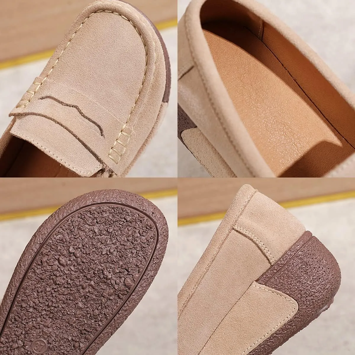 Women's Wedge Loafers Platform Sneakers Slip-ons Shoes for Casual Walking