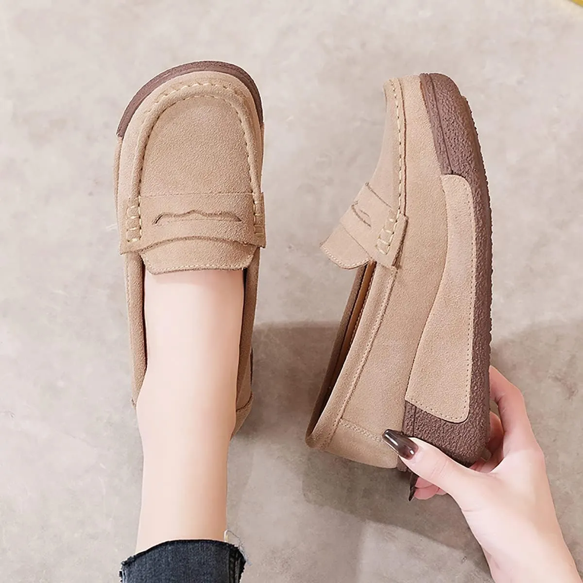 Women's Wedge Loafers Platform Sneakers Slip-ons Shoes for Casual Walking