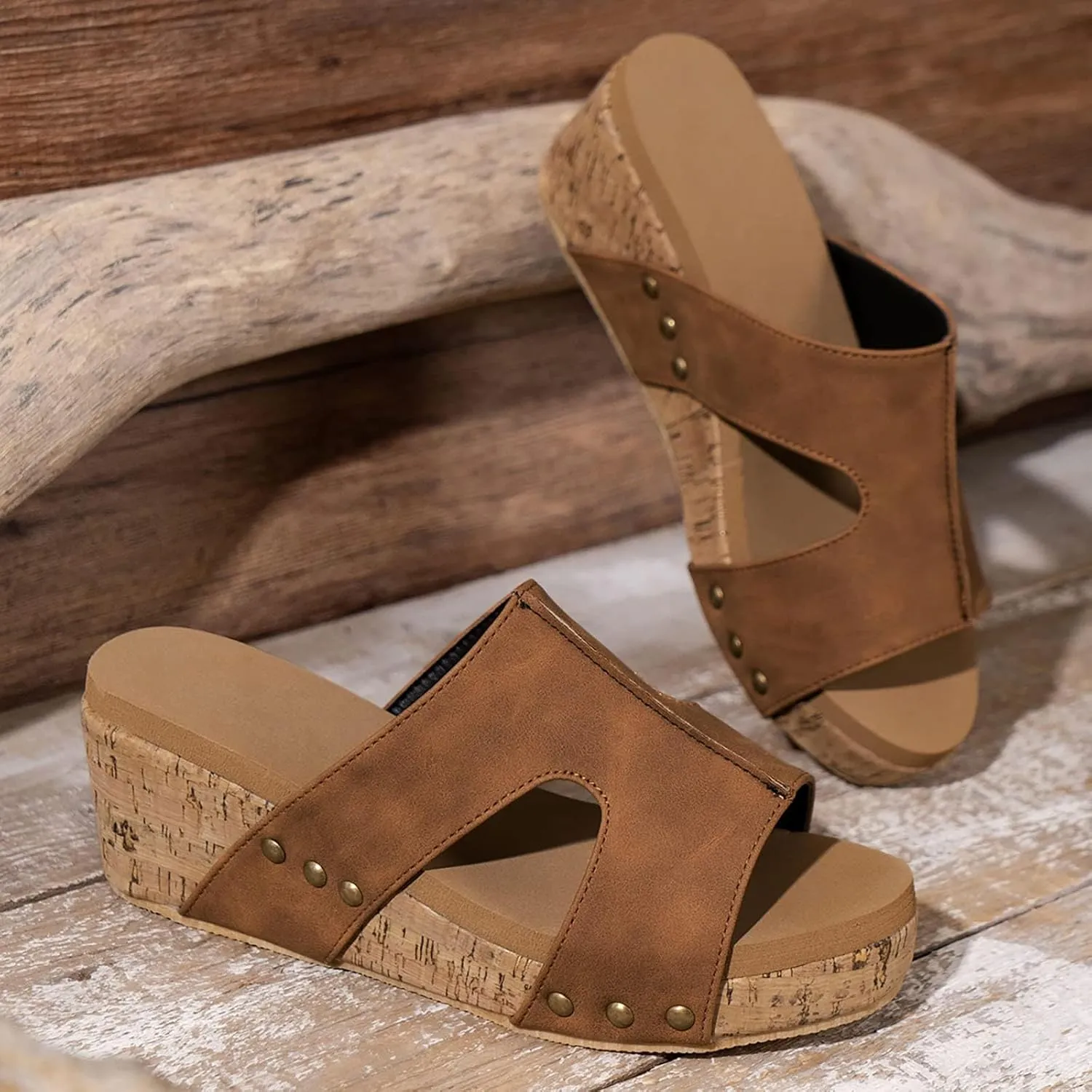 Womens Wedge Sandals Summer Dressy Wide Width Platform Open Toe Espadrilles Orthopedic Low Heel Sandal