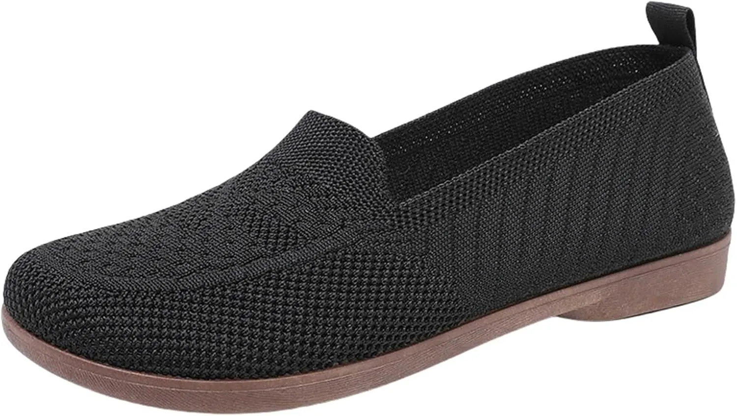 Women's Woven Orthopedic Breathable Soft Shoes Arch Support, Comfortable L𝐨w Heel Slip on Sneaker Mesh Anti Slip Sports Shoes